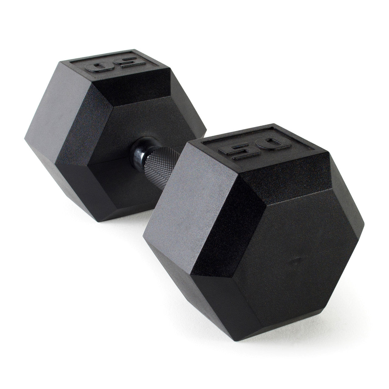 CAP 50 lb Barbell Rubber Hex Dumbbell | Comfort Grip
