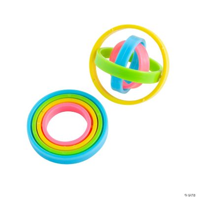 Whirlly Rings Fidget Widget Toys - 12 Pieces