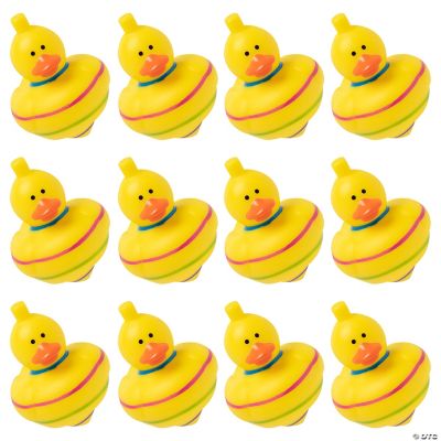Spin Top Toy Rubber Duck - 12 Pieces