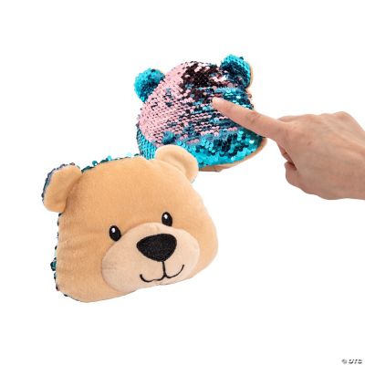 Teddy Bear Flipping Sequin Plush - 12 Pieces