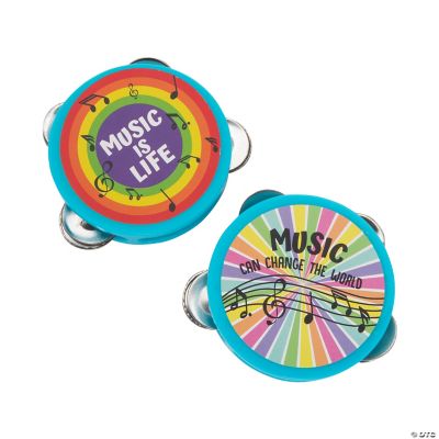 Music Mini Tambourines - 12 Pieces