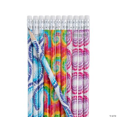 Tie Dye Pencils - 24 Pieces