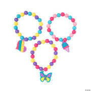 Charm Bead Bracelets - 12 Pieces