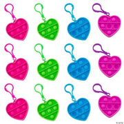 Lotsa Pop Mini Heart Keychain - 12 Pieces