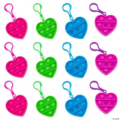 Lotsa Pop Mini Heart Keychain - 12 Pieces