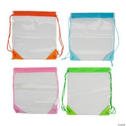 Bright Color Transparent Drawstring - 12 Pieces
