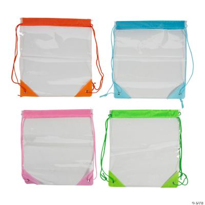 Bright Color Transparent Drawstring - 12 Pieces