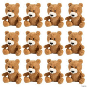 Plush Corduroy Bear - 12 Pieces