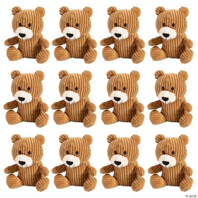 Plush Corduroy Bear - 12 Pieces