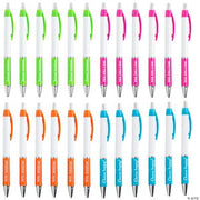 Bright Positive Sayings Pens - 24 Pieces