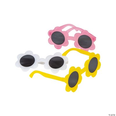 Child Flower Shaped Sunglasses - 12 Pieces