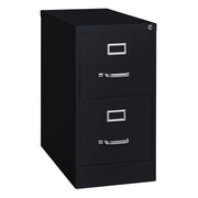 OfficeSource Steel Vertical File Collection 2 Drawer Vertical File Cabinet, 25" Deep, Legal - Black