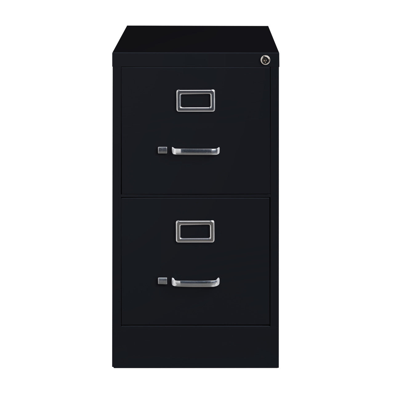 OfficeSource Steel Vertical File Collection 2 Drawer Vertical File Cabinet, 25" Deep, Legal - Black