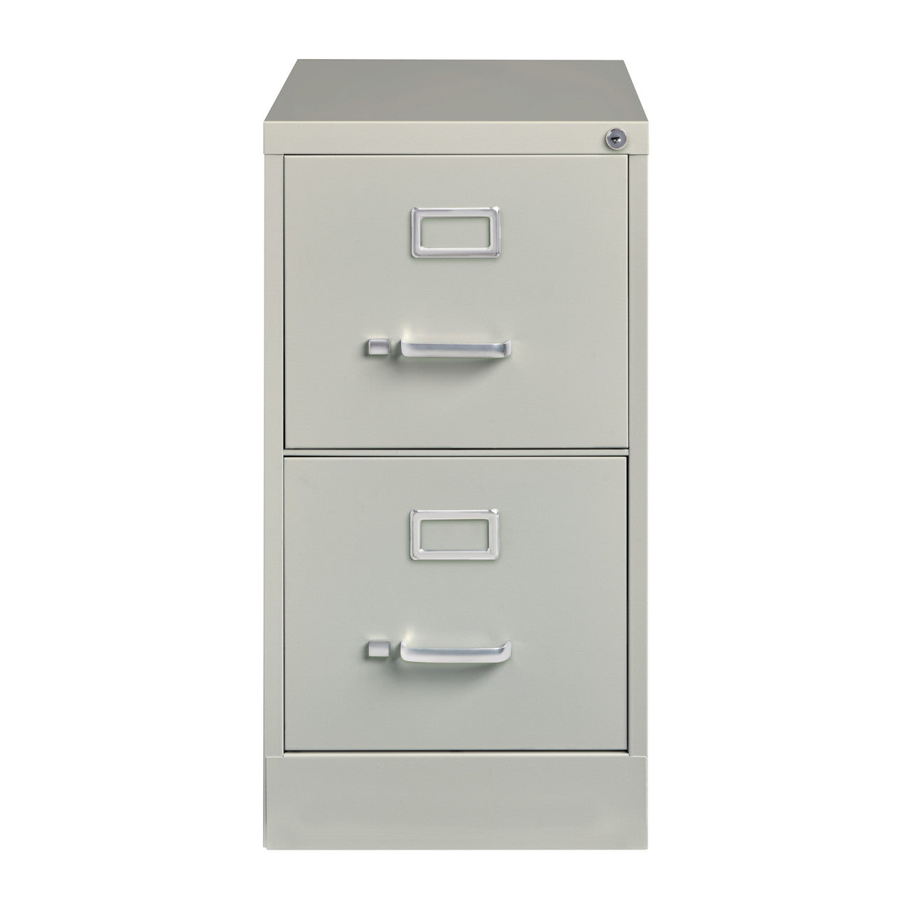 OfficeSource Steel Vertical File Collection 2 Drawer Vertical File Cabinet, 25" Deep, Legal - Light Gray