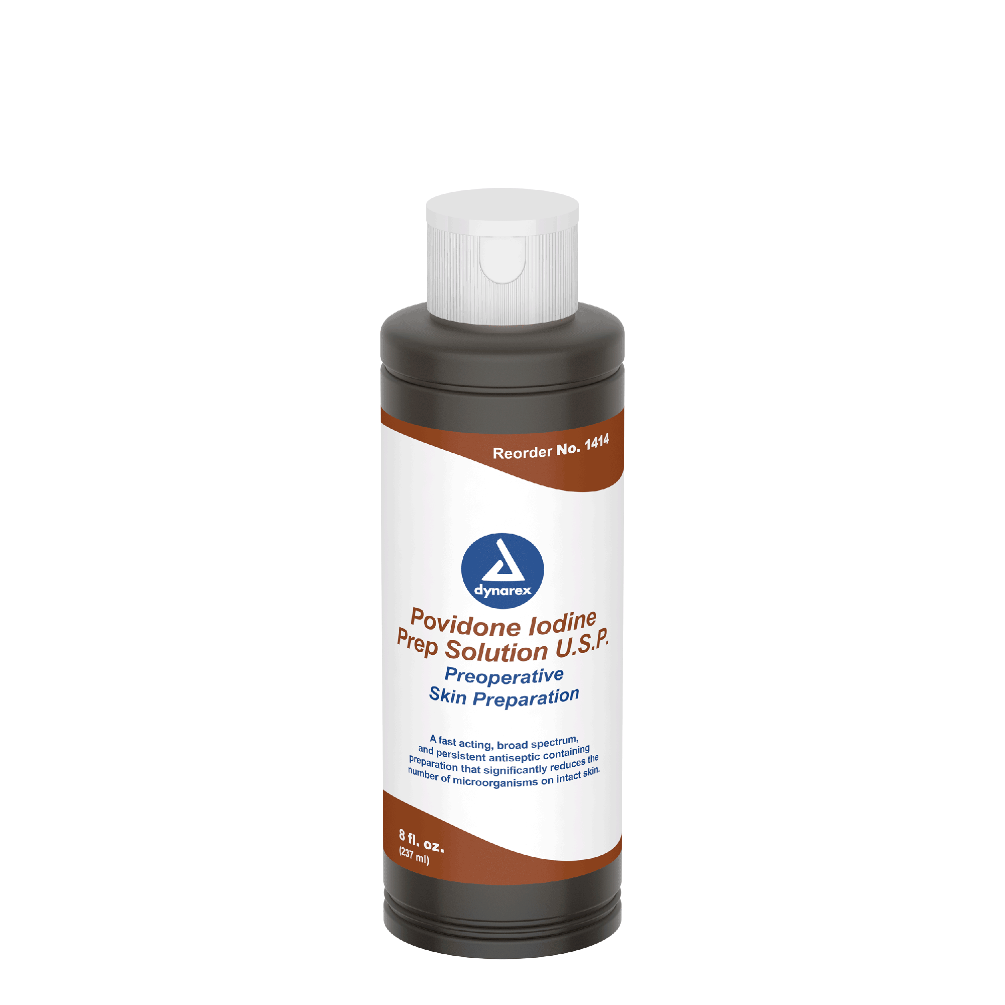 Povidone Iodine Prep Solution, 8 fl. oz. Bottle, 24 bottles per Case