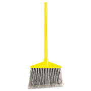 Rubbermaid Commercial Angle Broom - 10.50" Polypropylene Bristle - 1" Handle Diameter - Metal Handle - Gray - 1 Each