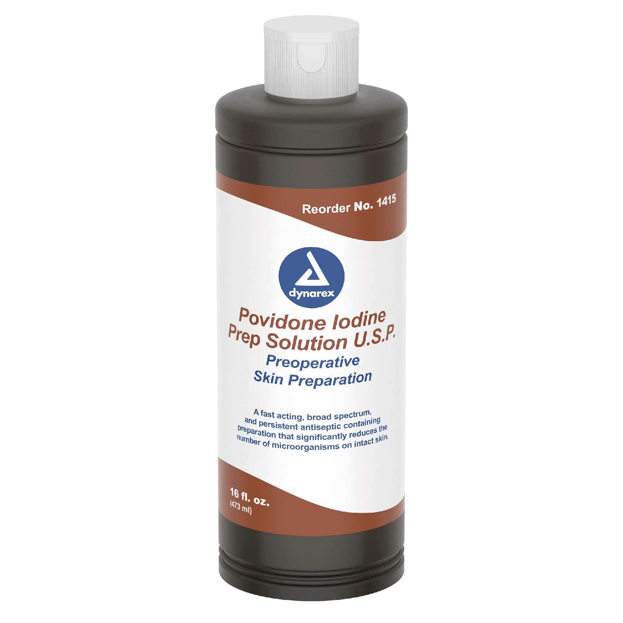 Povidone Iodine Prep Solution, 16 fl. oz. Bottle, 24 bottles per Case