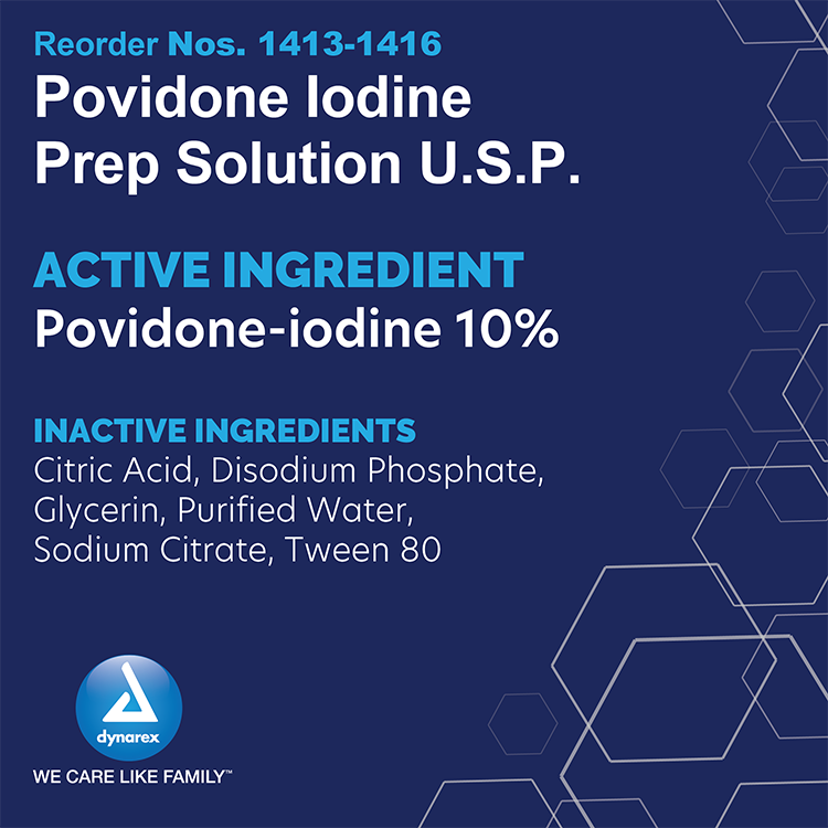 Povidone Iodine Prep Solution, 16 fl. oz. Bottle, 24 bottles per Case