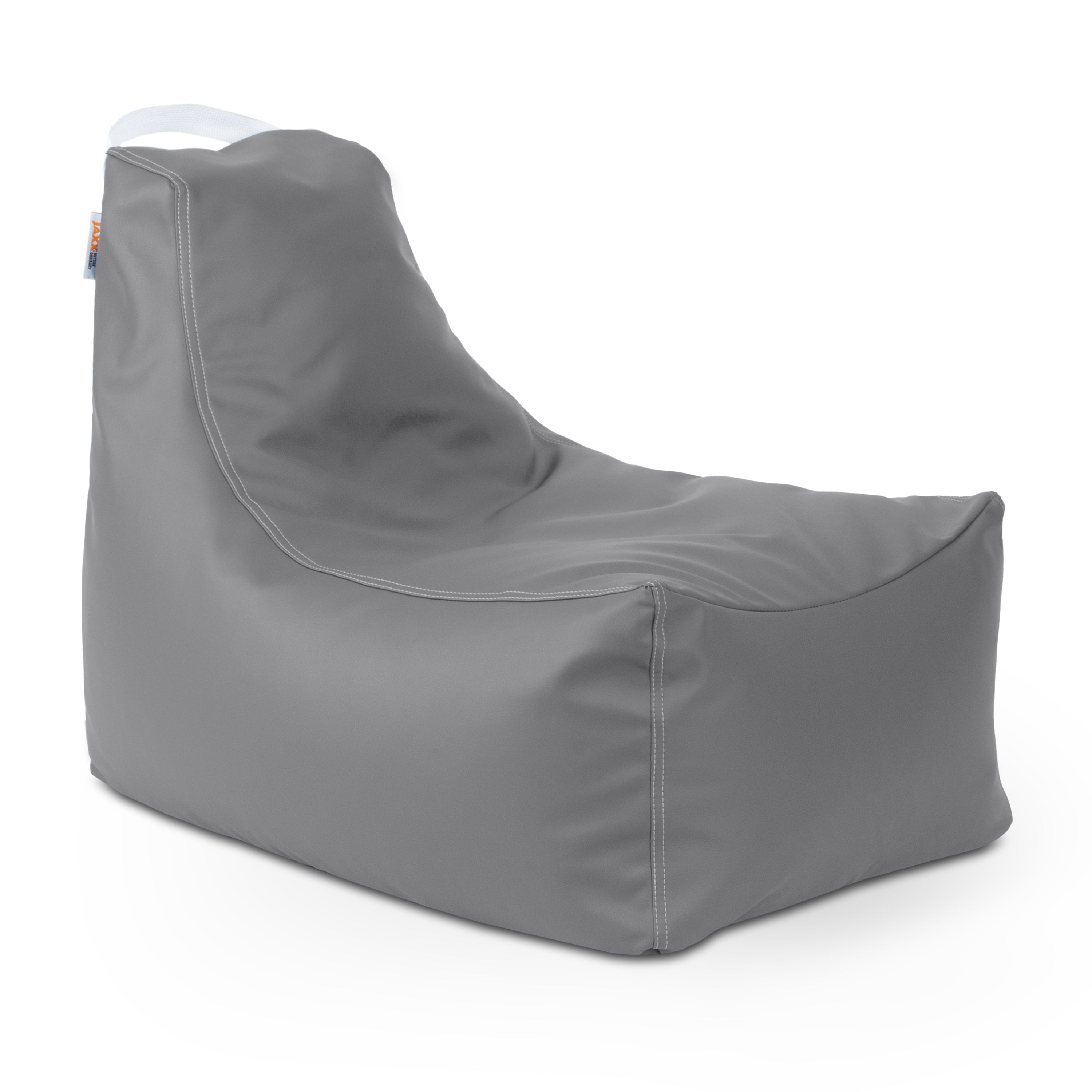 Jaxx Pezzi Jr Kids Classroom Bean Bag Chair, Premium Vinyl, Charcoal