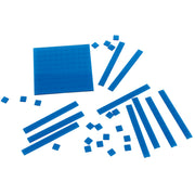Transparent Base Ten, Set of 31, Blue