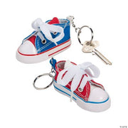 Patriotic Tennis Shoe Key Chain - 12 Pieces