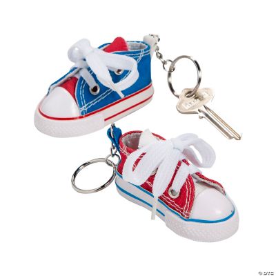 Patriotic Tennis Shoe Key Chain - 12 Pieces