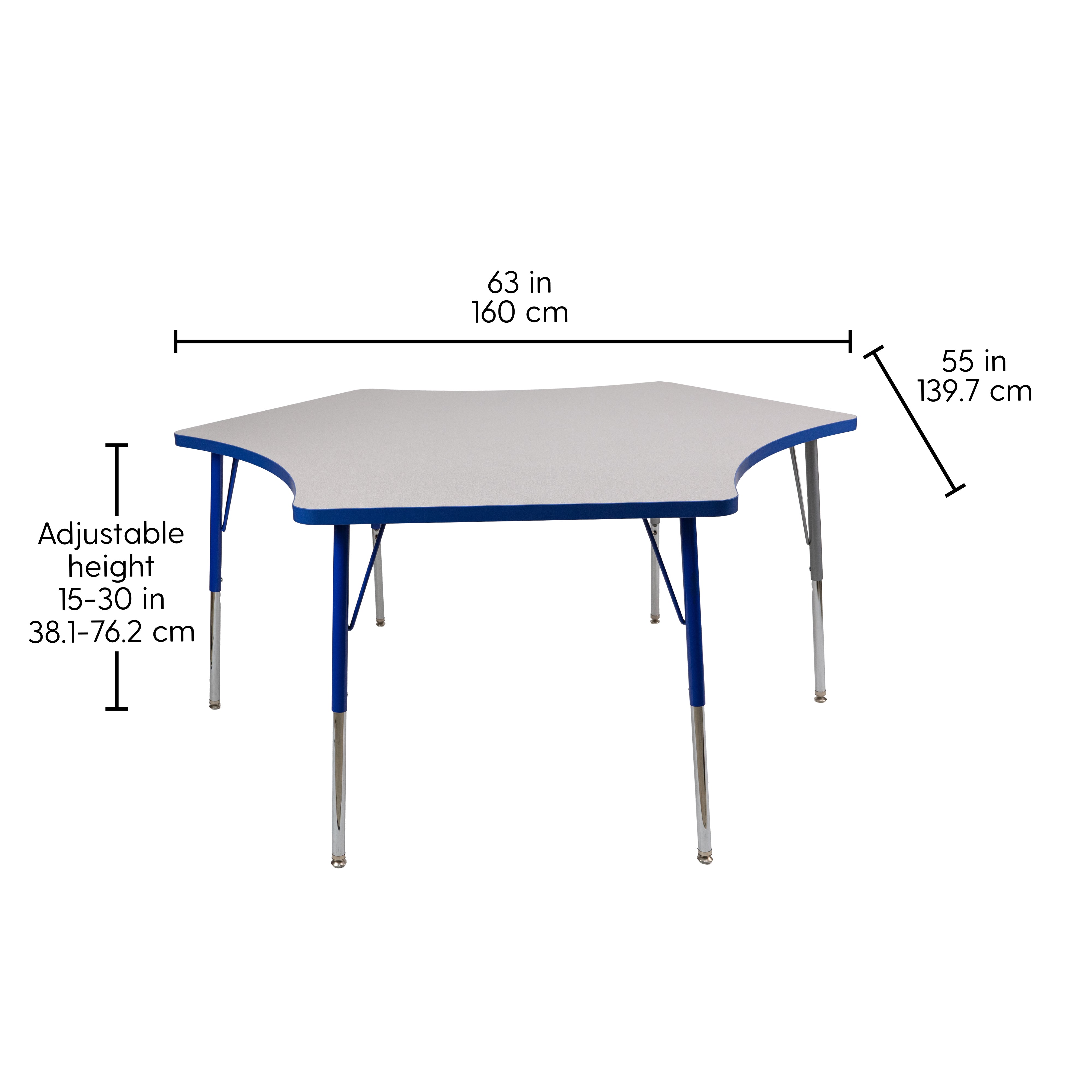 TF Straight Cog 55x63 Stnd Swvl 2pk / Gray-Blue