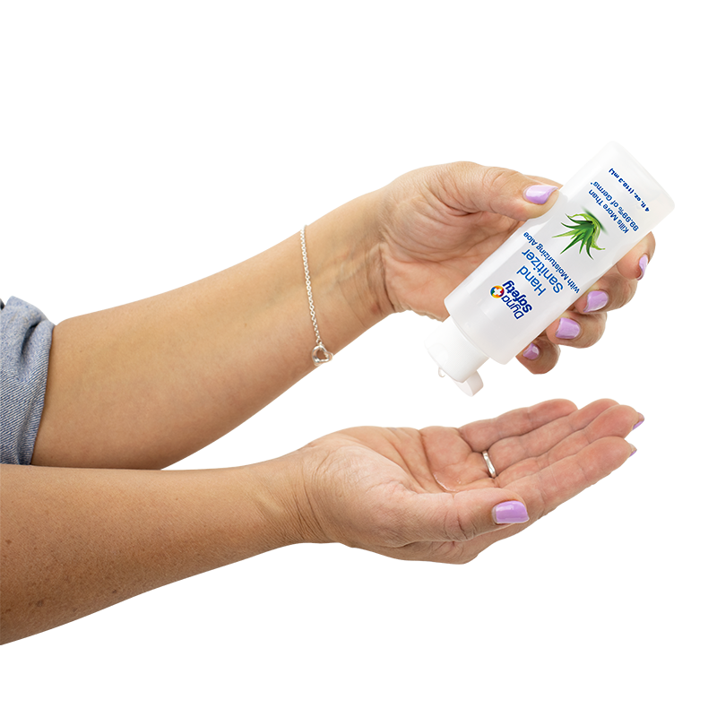 Hand Sanitizer with Moisturizing Aloe, 4 oz. Bottle - 24 pcs per Box/4 Boxes per Case
