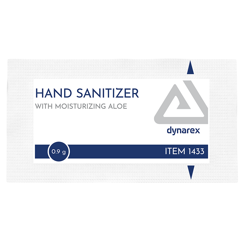 Hand Sanitizer with Moisturizing Aloe, 0.9g Packet - 144 pcs per Box/12 Boxes per Case