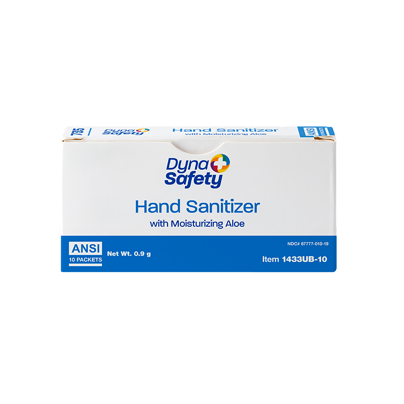 Hand Sanitizer with Moisturizing Aloe, 0.9g Packet - 10 pcs per Box/100 Boxes per Case
