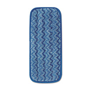 Rubbermaid Commercial Hygen 11" Microfiber Wet Mop - 13.75" Width x 0.50" Height MicroFiber Head - Hook & Loop Backing, Durable - Blue - 1 Each