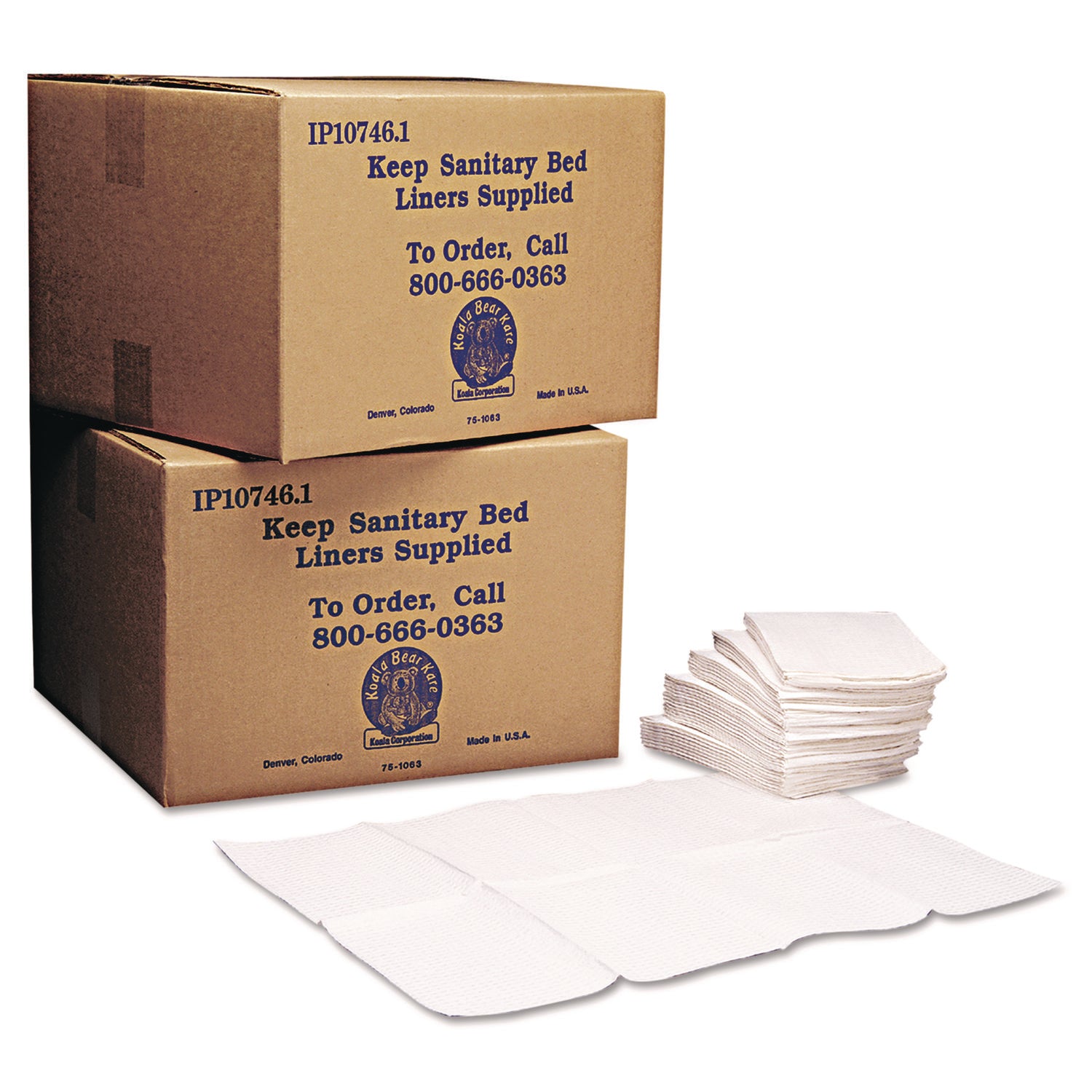Baby Changing Station Sanitary Bed Liners, 13 X 19, White, 500/carton