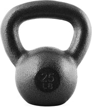 CAP 25 lb Hammertone Cast Iron Kettlebell, Black