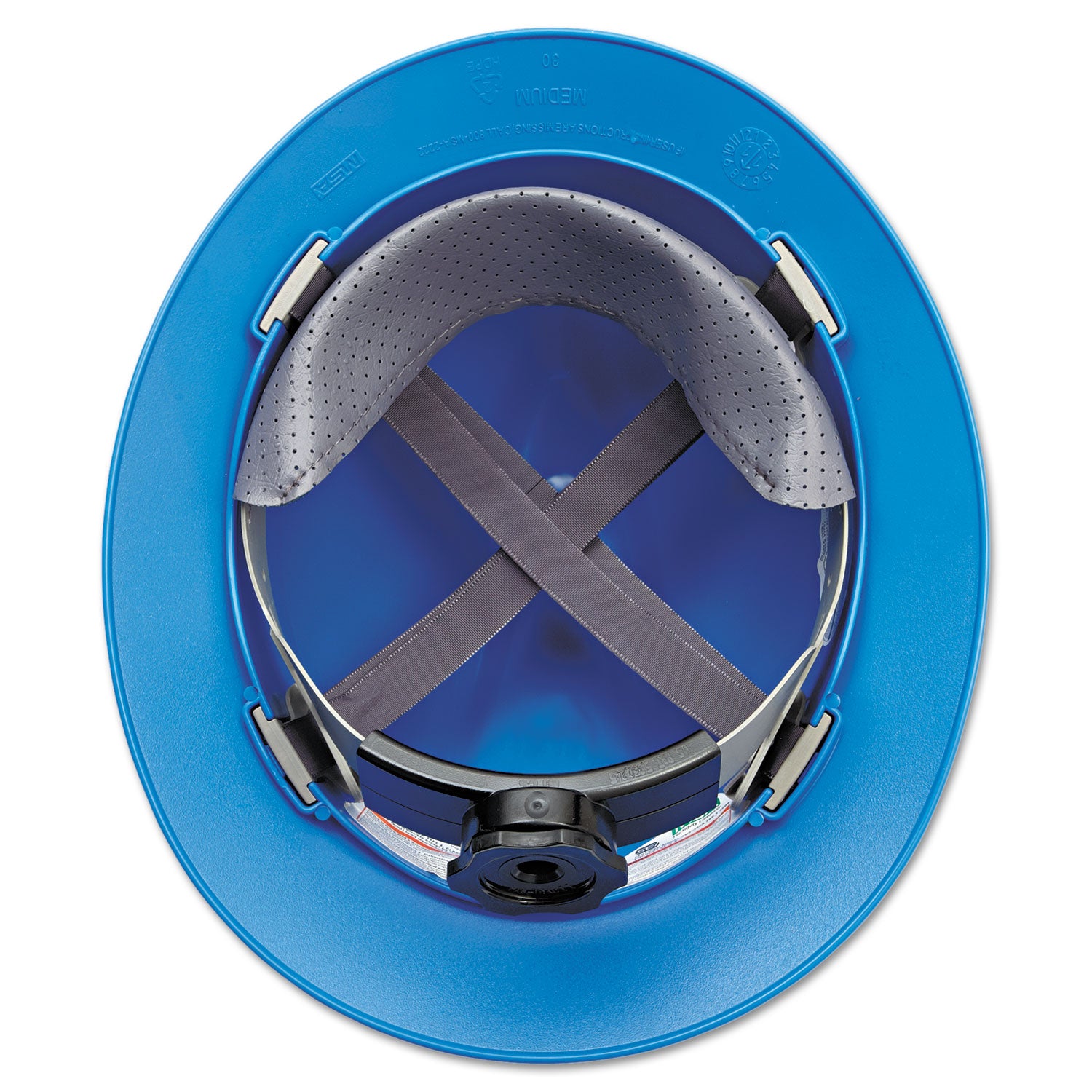 V-Gard Hard Hats, Vented, Full Brim, Fas-Trac III Ratchet Suspension, One Size Fits Most (6.5 To 8), Blue