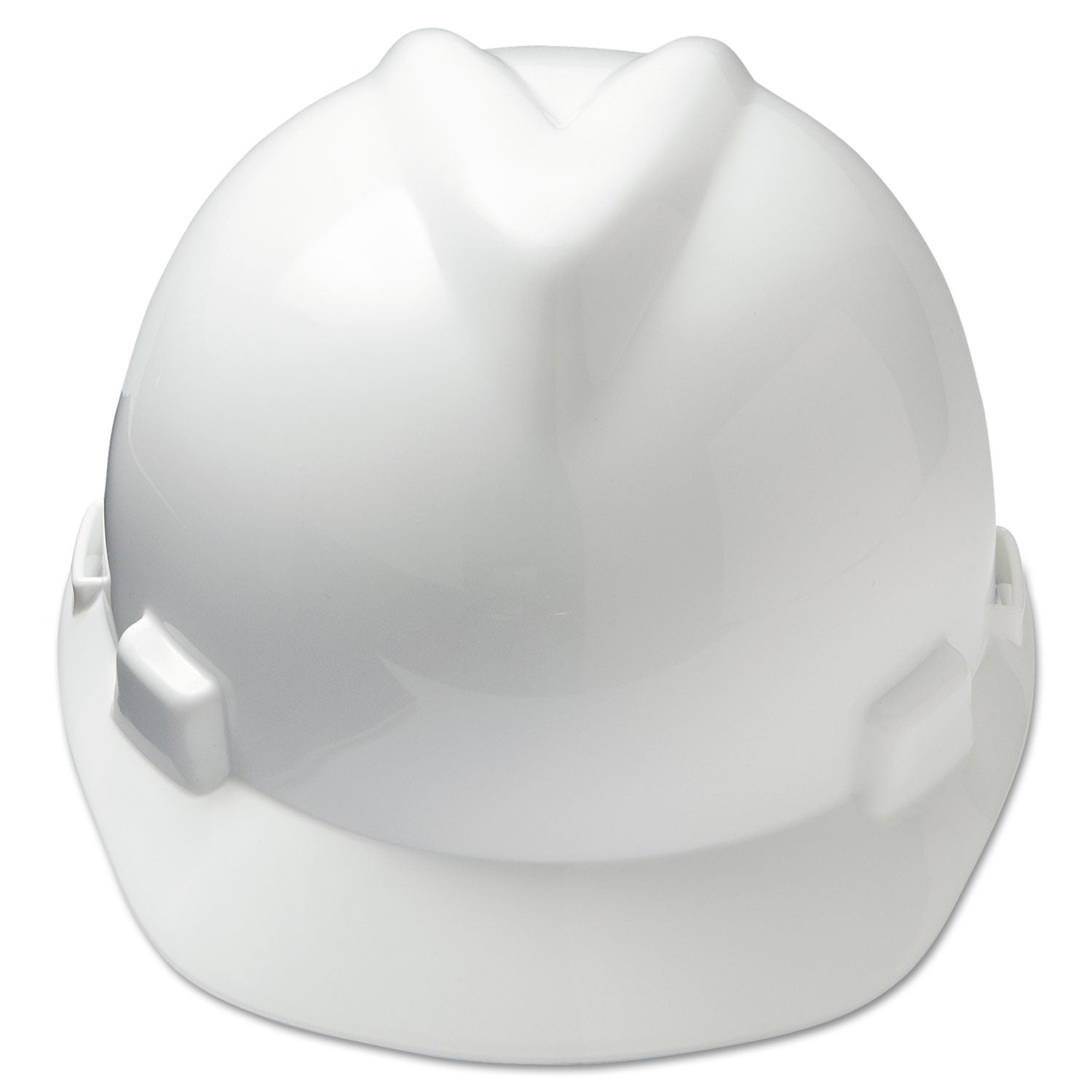 V-Gard Hard Hat, Vented, Front Brim, Fas-Trac III Ratchet Suspension, One Size Fits Most (6.5 To 8), White
