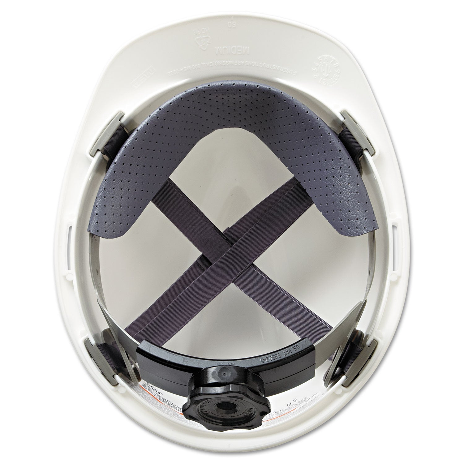 V-Gard Hard Hat, Vented, Front Brim, Fas-Trac III Ratchet Suspension, One Size Fits Most (6.5 To 8), White