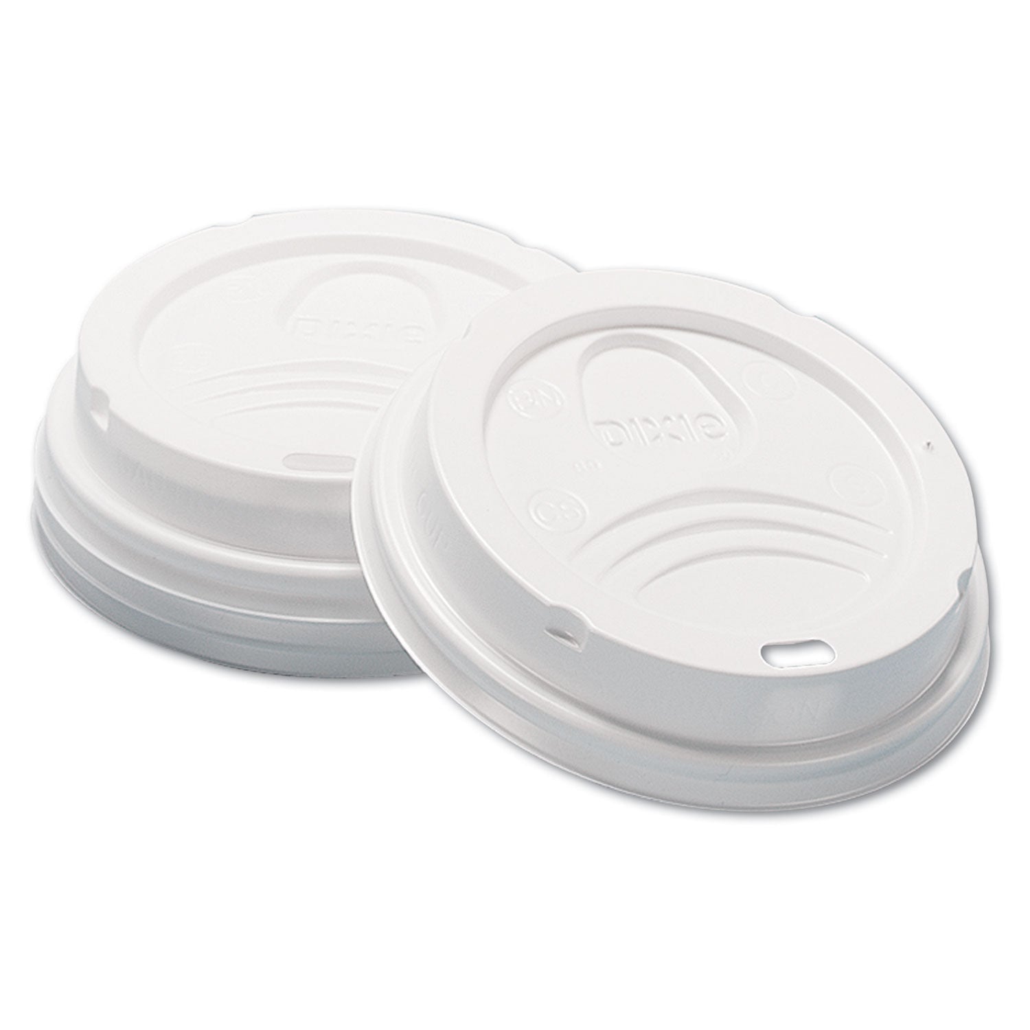 Dome Hot Drink Lids, Fits 8 oz Hot Cups, Plastic, White, 100/Sleeve, 10 Sleeves/Carton