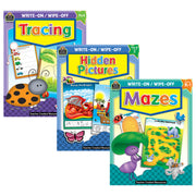 Fine Motor Fun Write & Wipe Activity Book Kit – Mazes, Tracing, and Hidden Pictures