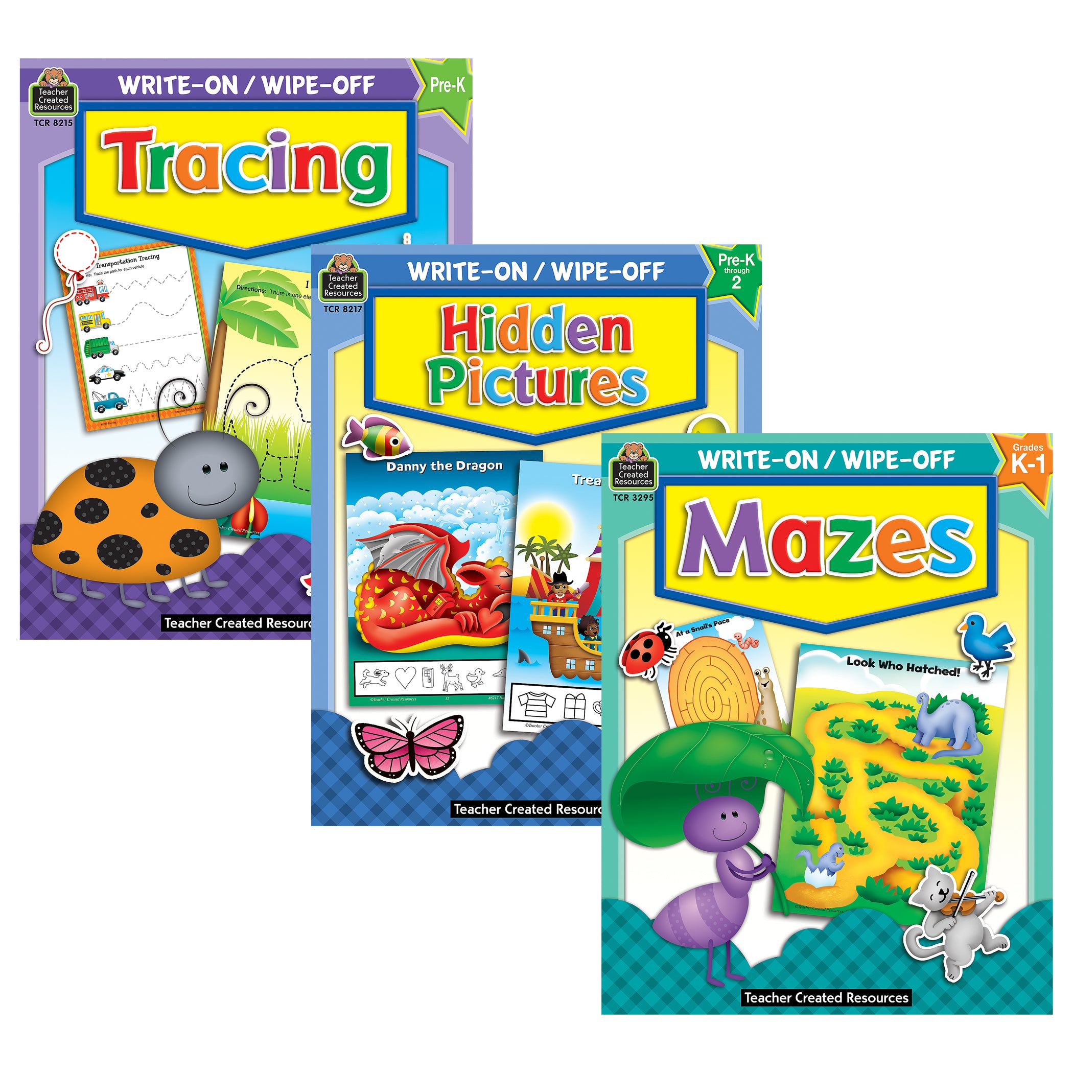 Fine Motor Fun Write & Wipe Activity Book Kit – Mazes, Tracing, and Hidden Pictures