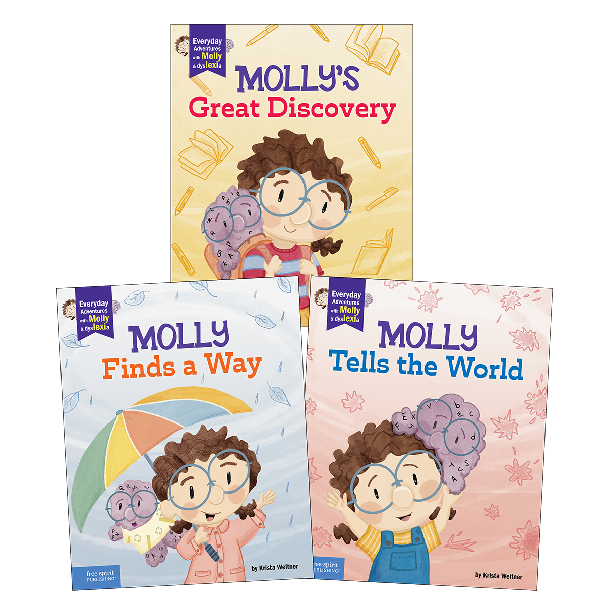 Everyday Adventures with Molly and Dyslexia Complete Series 3-Book Set