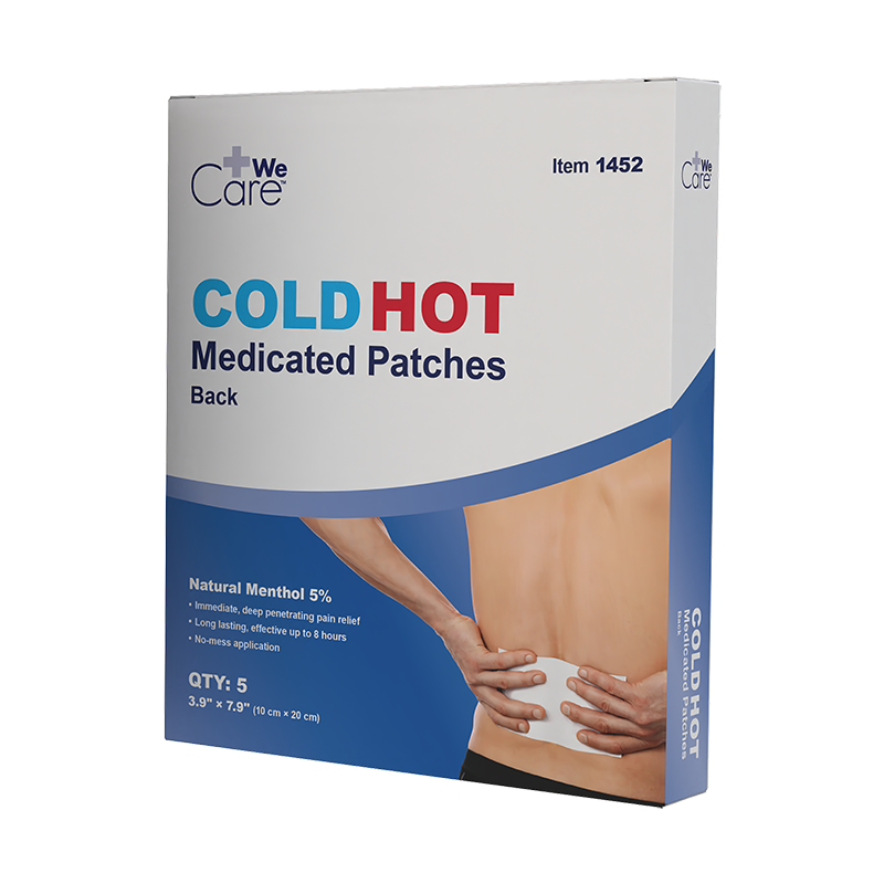Cold Hot Medicated Patches - Back, 10 cm x 20 cm - 5 pcs per bag/1 bag per Box/36 Boxes per Case
