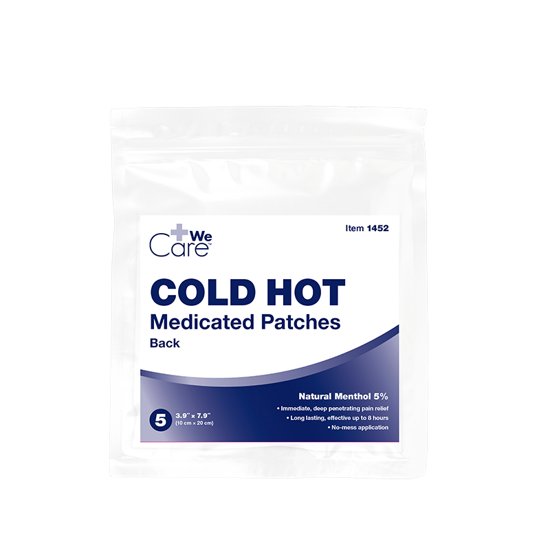 Cold Hot Medicated Patches - Back, 10 cm x 20 cm - 5 pcs per bag/1 bag per Box/36 Boxes per Case