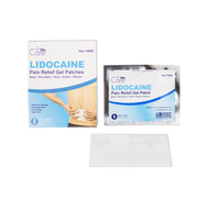 Lidocaine Pain Relief Gel Patch, 10 cm x 14 cm - 5 pcs per Box/12 Boxes per Case
