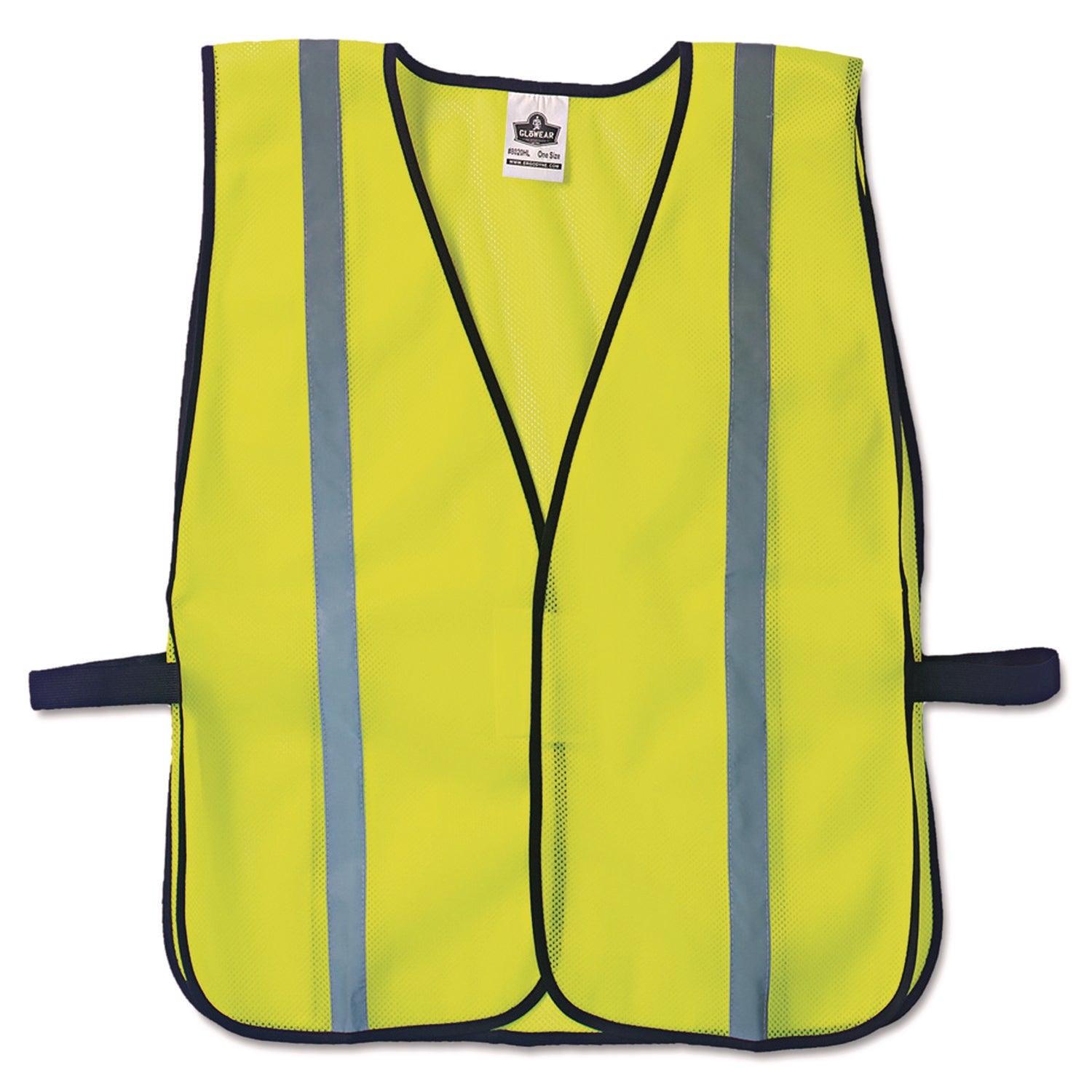 Standard - Fabric - Lime - High Visibility, Comfortable, Machine Washable, Breathable, Hook & Loop Closure, Reflective - 1 Each