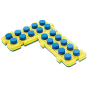 Foam Ten Frame, Set of 4 Boards, Single Color Counters