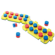 Foam Ten Frame, Set of 4 Boards, Dual Color Counters