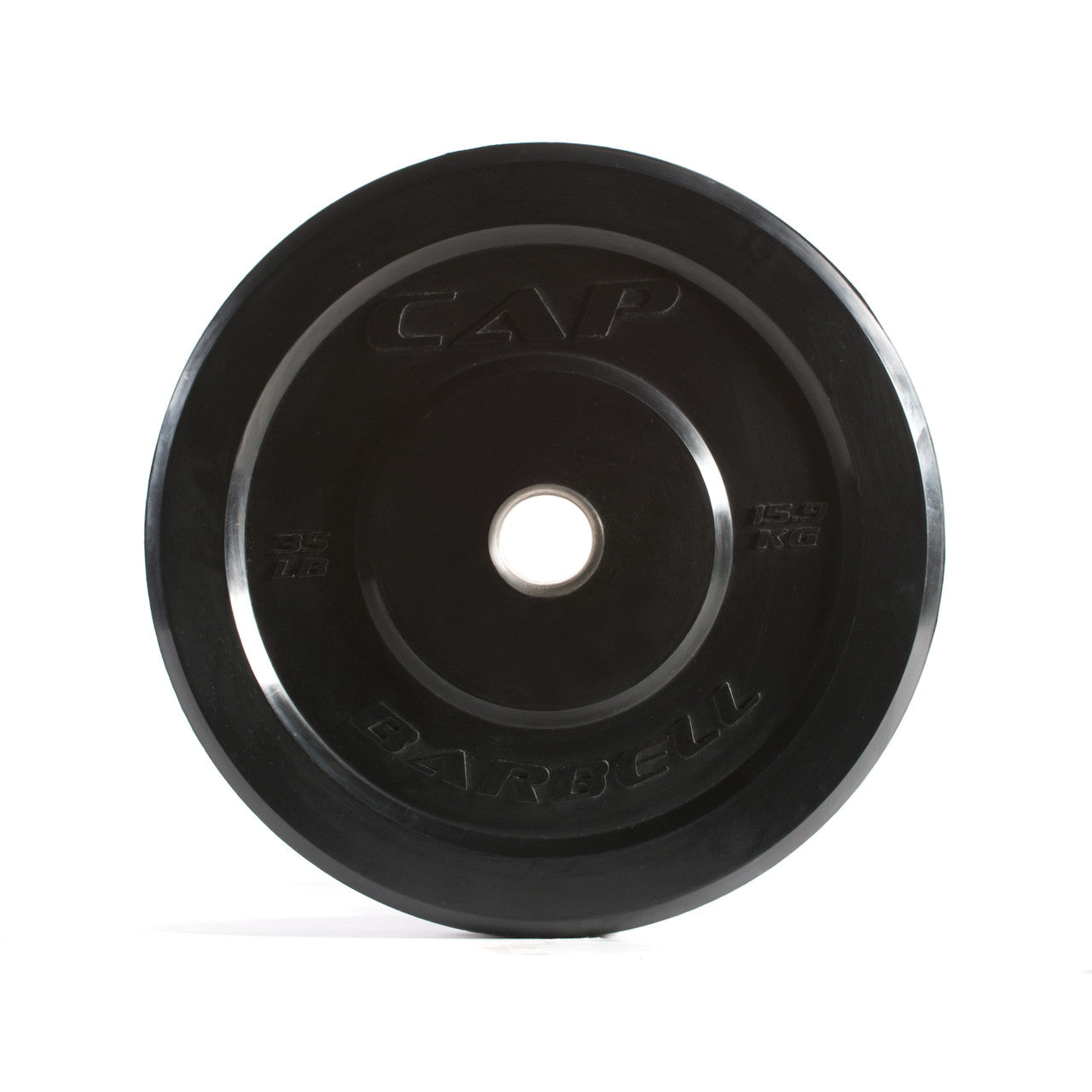 CAP 35 lb Black, Solid Rubber Olympic Bumper Plate