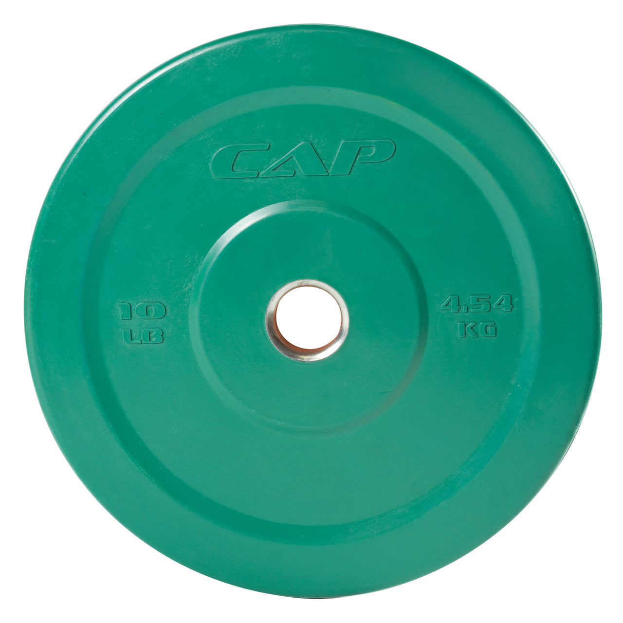 CAP 10 lb 2" Solid Rubber Bumper Plate; GREEN