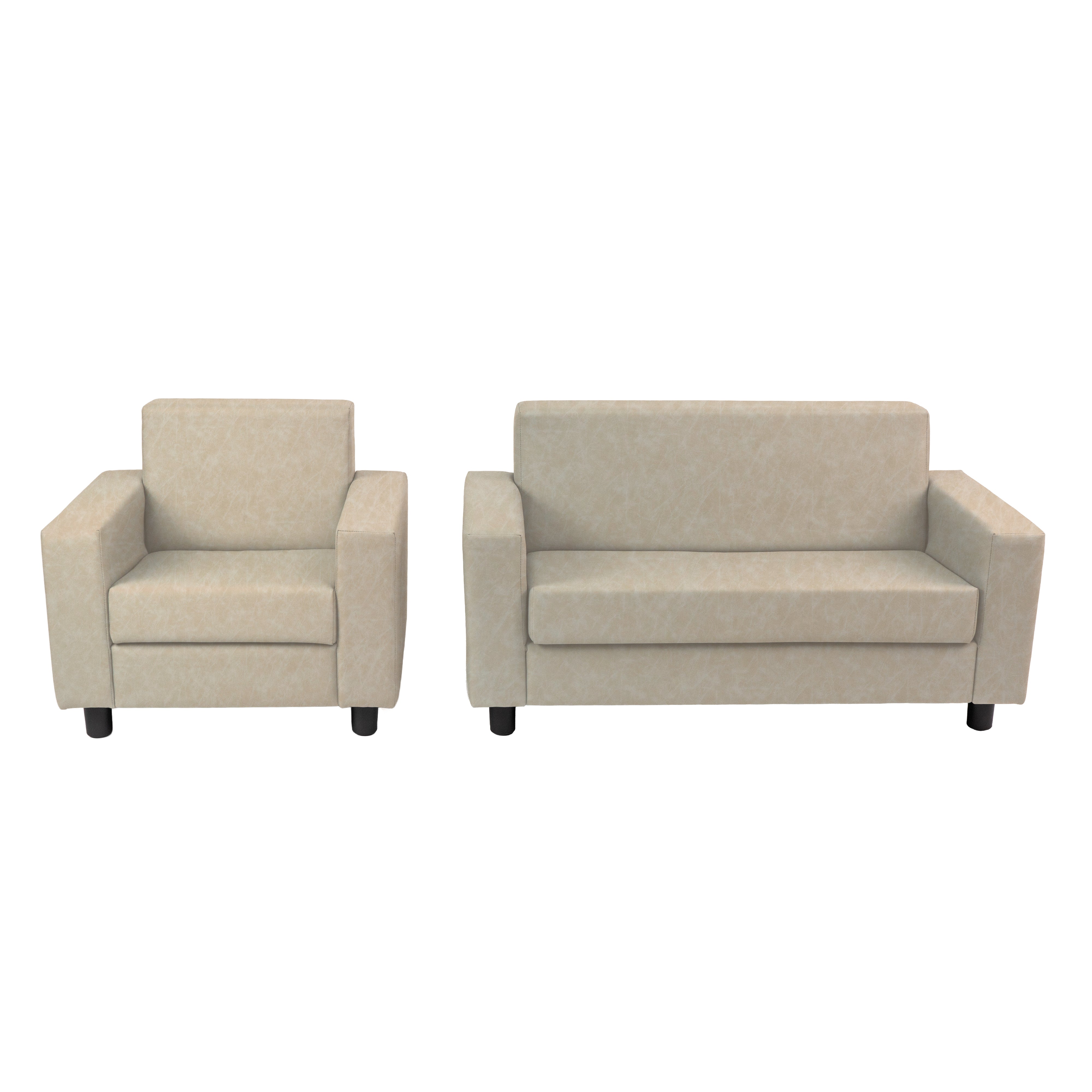KD Back Chair Sofa Set 12in H / Almond