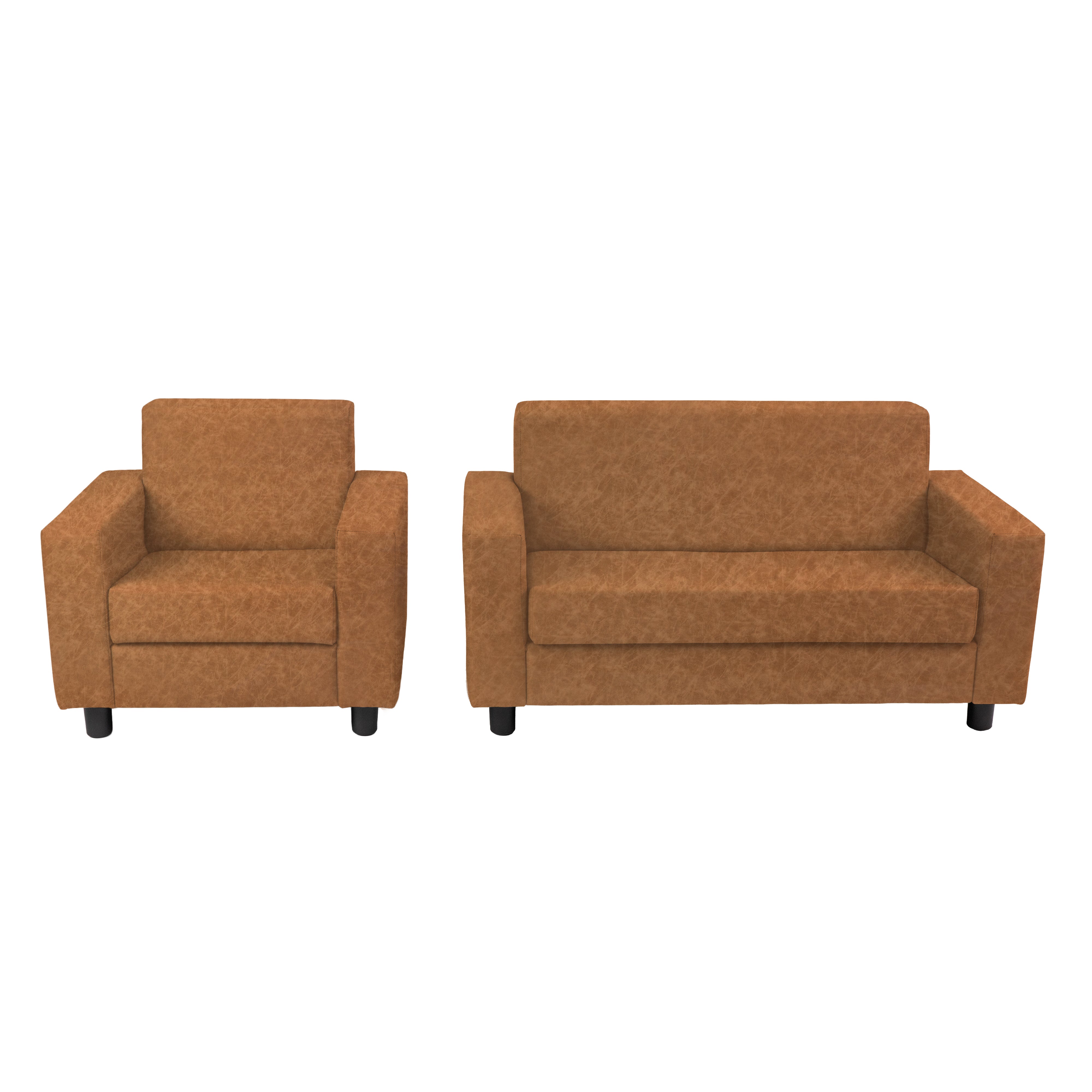 KD Back Chair Sofa Set 12in H / Pecan